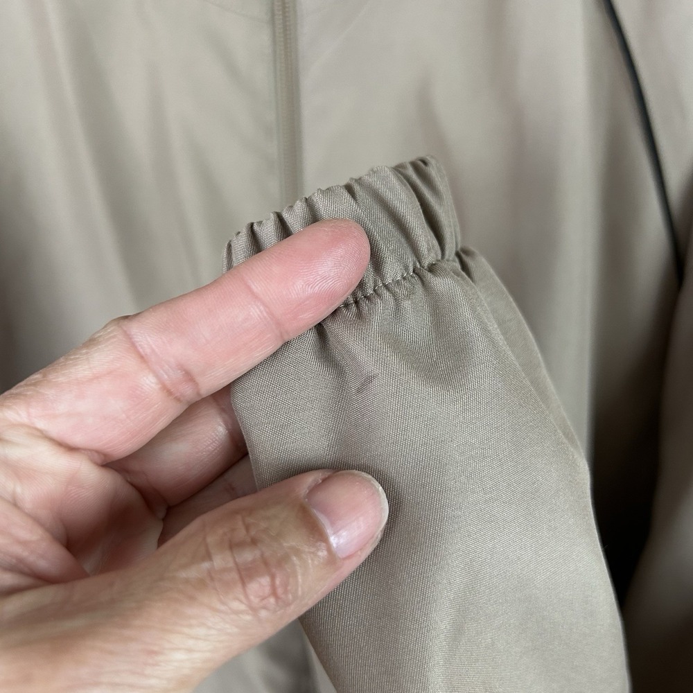 PGA Tour‎ Men's Tan Windbreaker Jacket Mock Collar Elastic Waist Cuffs Full Zip - Picture 9 of 16